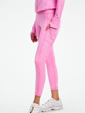 Roller Rabbit Sporty Hearts Vega Leggings Pink Size S NWT High Rise Athleisure